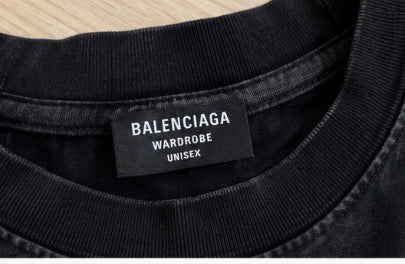 Balenciaga Black Tonal BB Logo T-Shirt – Washed Black