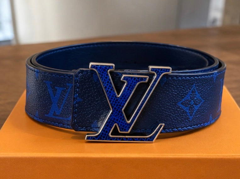 Louis Vuitton Blue Monogram LV Initiales Belt