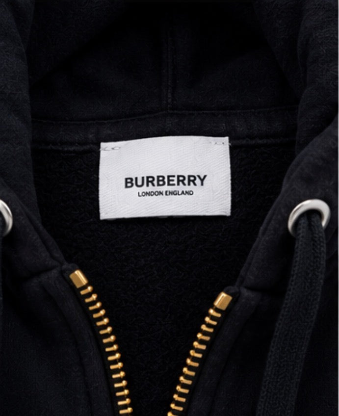 Burberry Black Zip-Up Hoodie